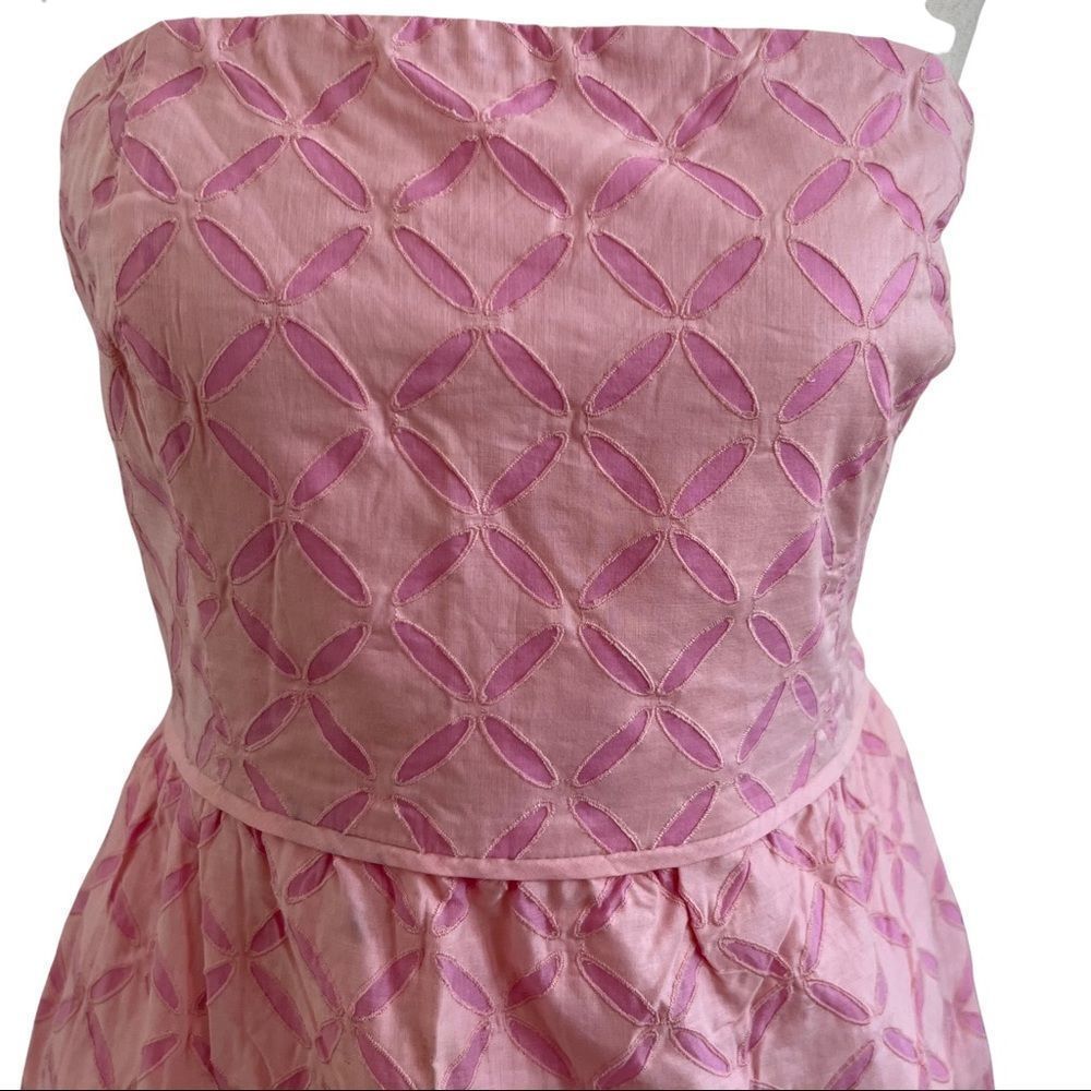 J. Crew New with Tags Pink Cotton Strapless Dress Size 10 - Picture 3 of 10